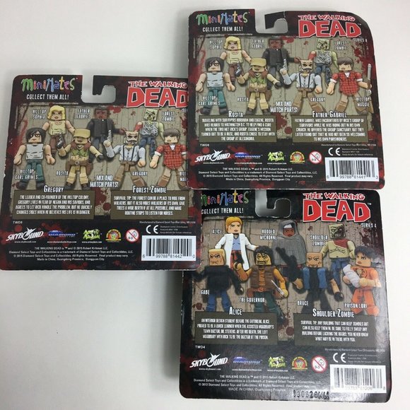 The Walking Dead Minimates Series 8 & 4 Gregory Rosita Alice Gabriel Zombie New - Picture 11 of 12